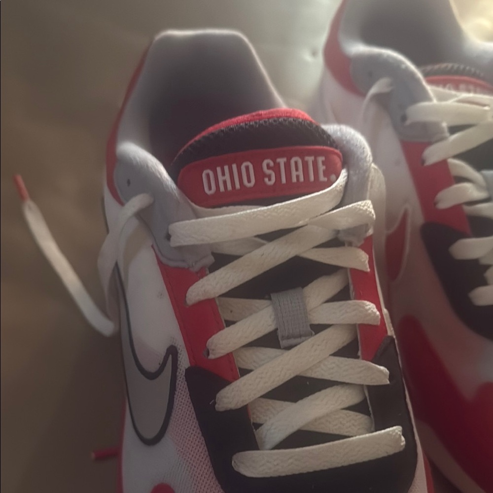 Nike Red and White Sneakers Classic Athletic Style